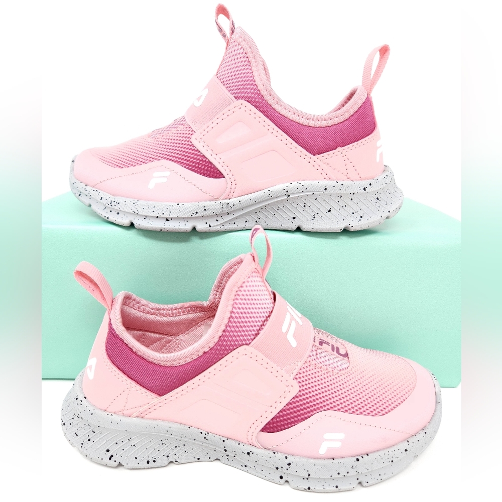 Easy Slip-on Sneakers, No Laces, Fila, Pink Size 12, Landbuzzer New, NWT